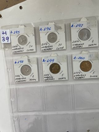 Monedas Nagorno Karabaj 2004 (50 Luma, 1 Dram, 5 D