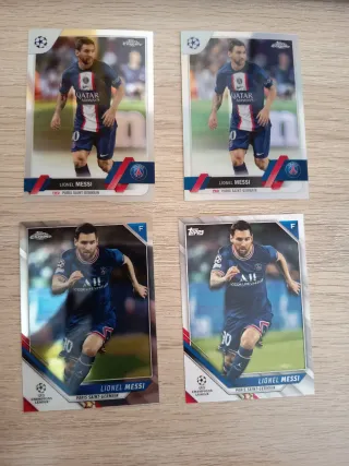 4 Cromos Lionel Messi Paris Saint-Germain