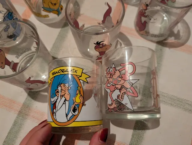 Set 8 Bicchieri Vintage Cartoni Animati