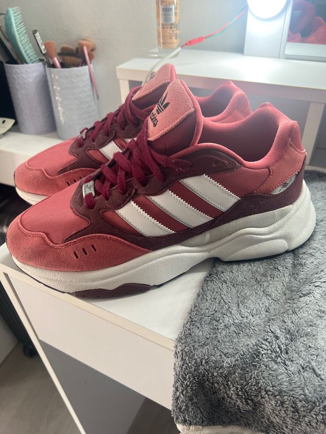 Zapatillas Adidas Torsion Rosas  y Blancas