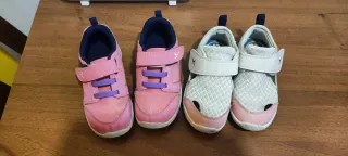 Scarpe bambina rosa e bianche