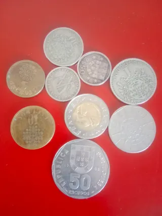Lote de monedas antiguas de Portugal