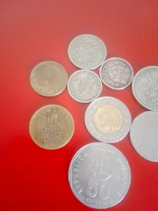 Lote de monedas antiguas de Portugal