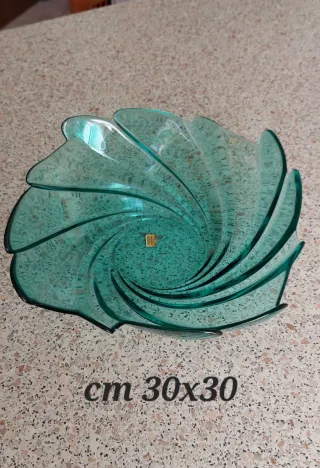 Portafrutta in vetro design a spirale