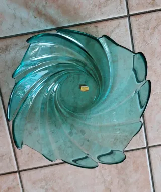 Portafrutta in vetro design a spirale