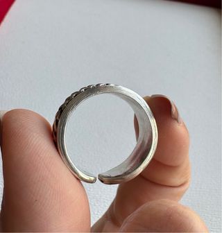 Anillo Plata 950 Artesanal Estilo Griego Ajustable