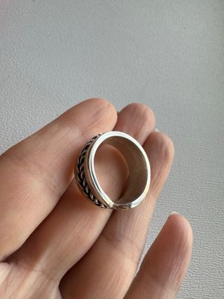 Anillo Plata 950 Artesanal Estilo Griego Ajustable