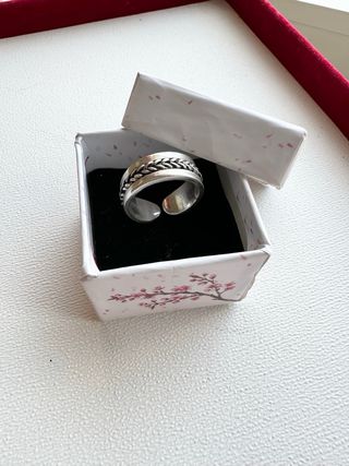Anillo Plata 950 Artesanal Estilo Griego Ajustable