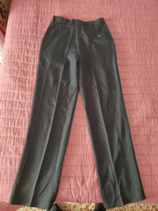 Pack 3 Pantalones Traje Hombre Negro/Azul/Gris