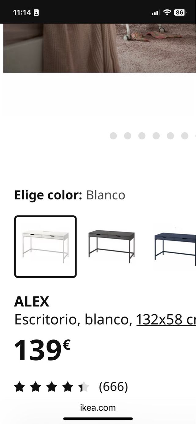 Escritorio Ikea Alex Blanco