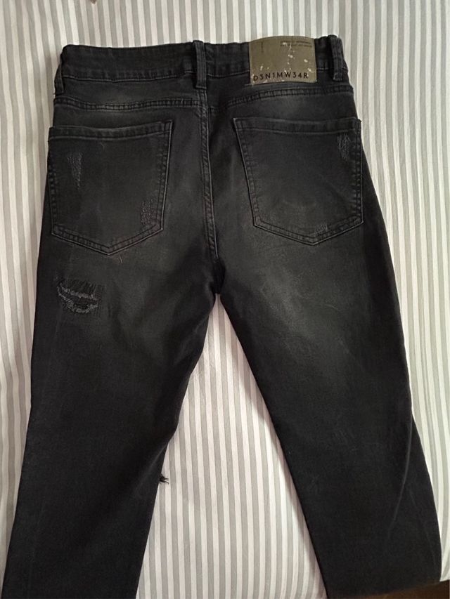 Pantalón vaquero negro hombre talla 38