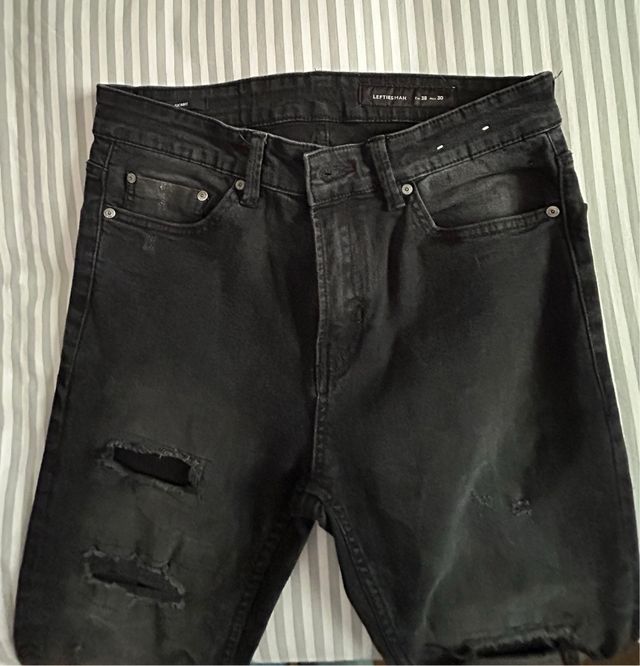 Pantalón vaquero negro hombre talla 38