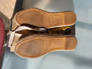 Sandalias Yute Piel Amarillas