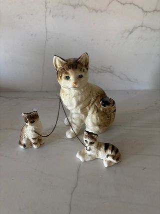 Figure di gatti in ceramica vintage