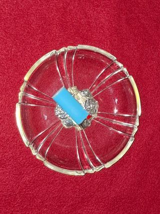 Porta cioccolatini con decoro argento