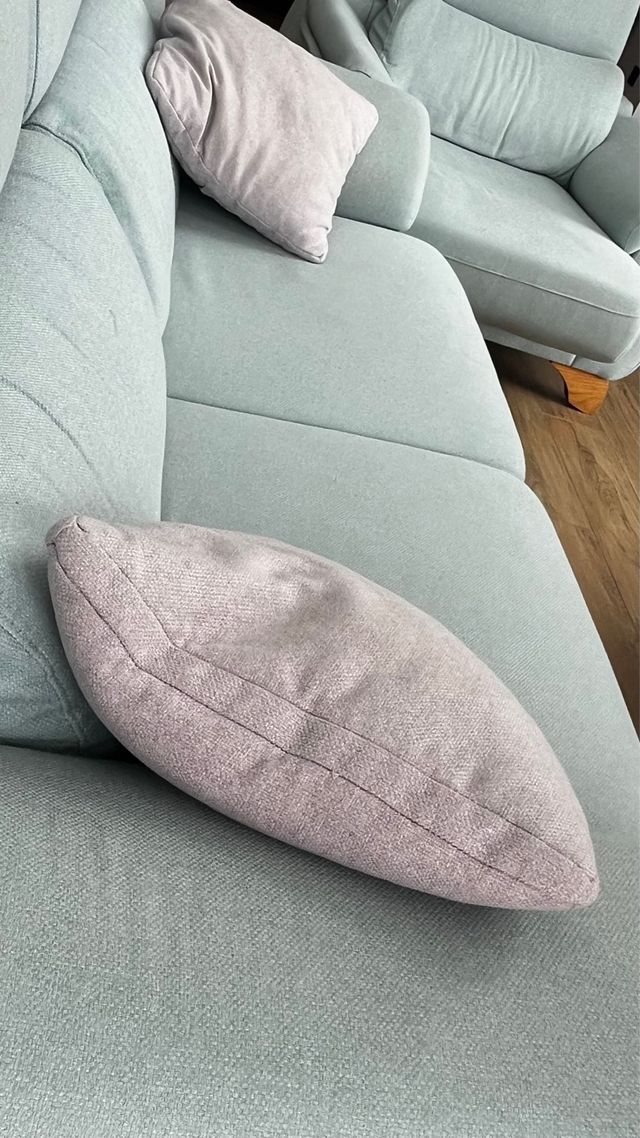 Sofá y sillón tela color menta