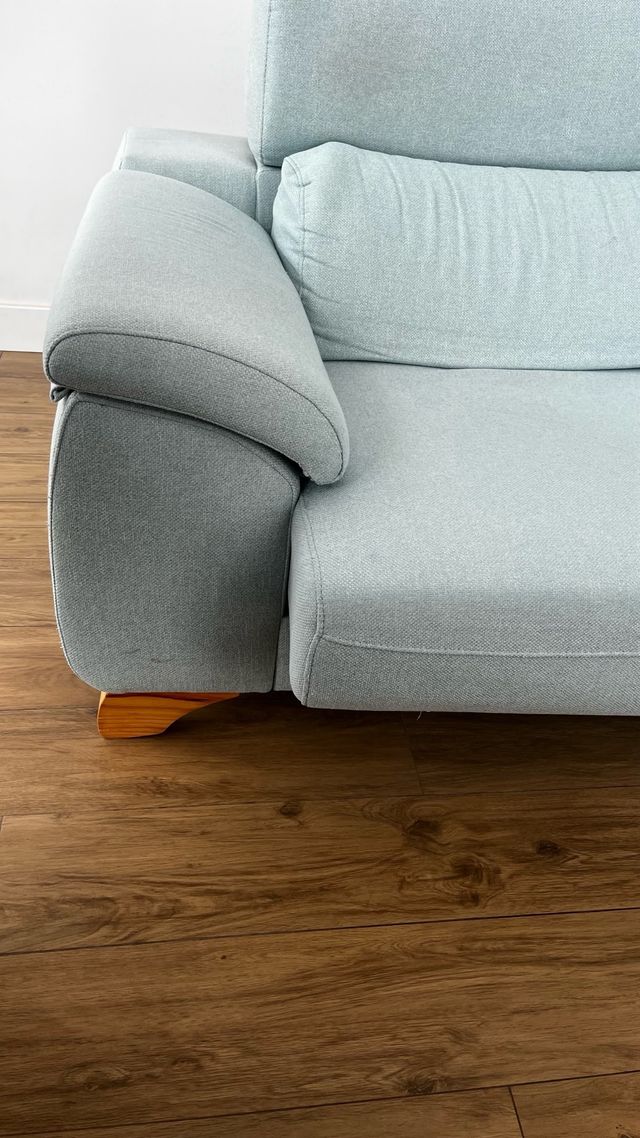 Sofá y sillón tela color menta