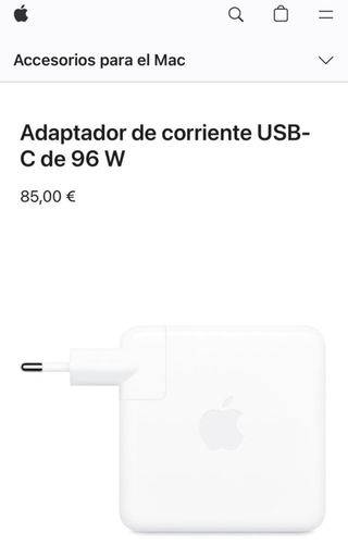 Cargador MacBook Apple 96w