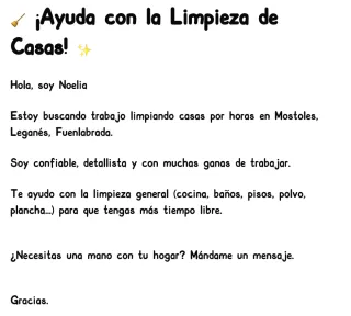 Limpieza de hogar
