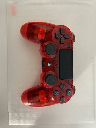 Mando PS4 DualShock Transparente Rojo
