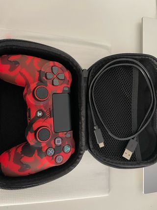 Mando PS4 DualShock Transparente Rojo