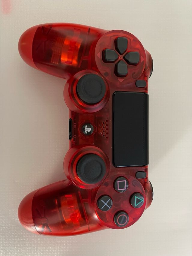 Mando PS4 DualShock Transparente Rojo
