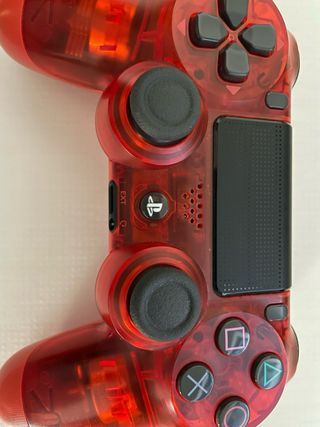Mando PS4 DualShock Transparente Rojo