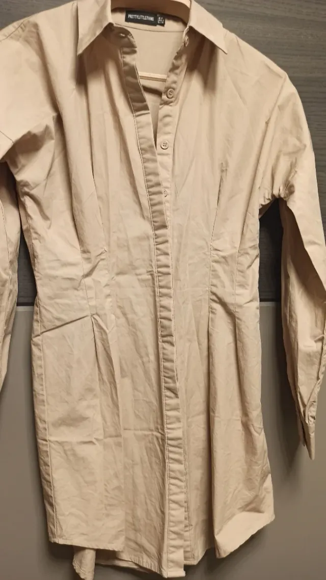 Vestido Camisa Beige