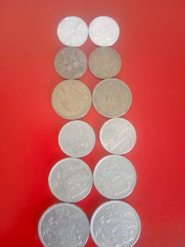Monedas antiguas españolas época Franco