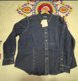 Camisa vaquera azul talla XXL