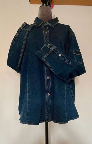 Camisa vaquera azul talla XXL