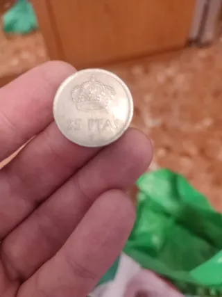 Moneda 25 Pesetas Corona
