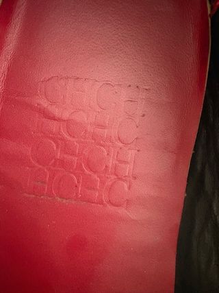 Mocasines Carolina Herrera Azul Marino y Rojo
