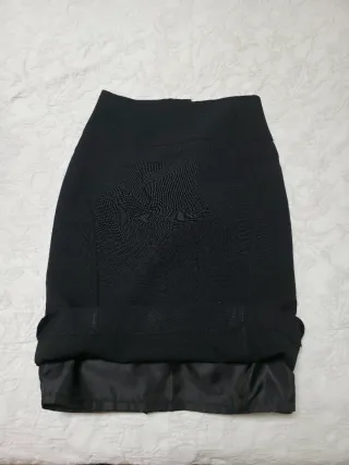 Falda lápiz negra Mango Talla M