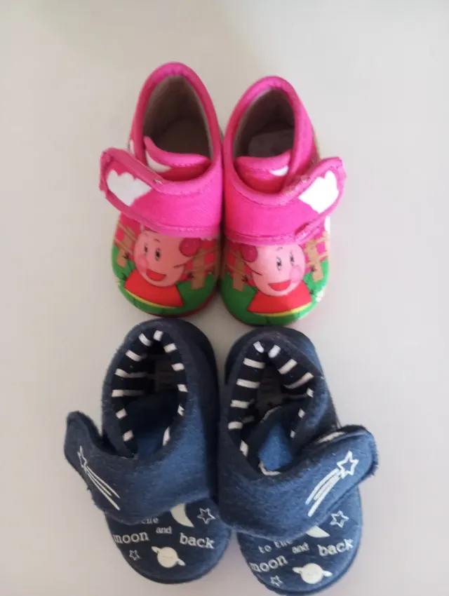 2 pares zapatillas bebé niño niña