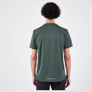 Camiseta running hombre verde transpirable