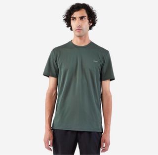 Camiseta running hombre verde transpirable