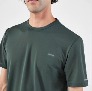 Camiseta running hombre verde transpirable
