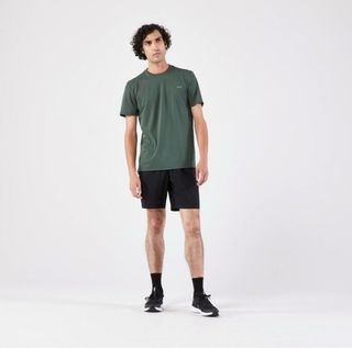Camiseta running hombre verde transpirable