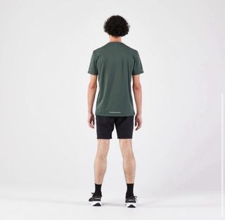 Camiseta running hombre verde transpirable