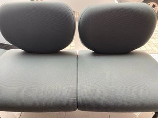 2 Sofas de espera oficina tela y metal
