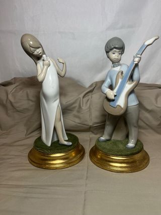 Pareja Figuras Lladró Cantante y Guitarrista