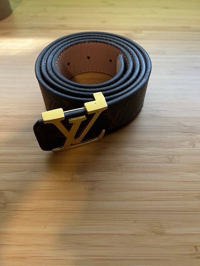 Cinturón Louis Vuitton Marrón y Dorado
