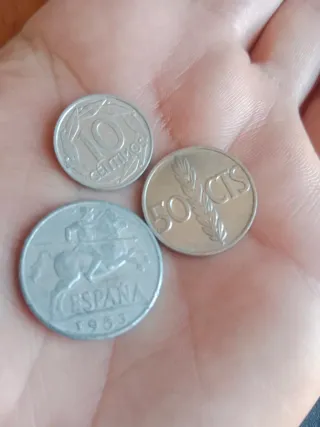 Monedas antiguas pesetas España muy bien estado