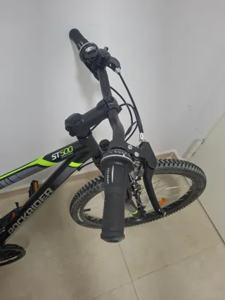 Bici Rockrider 24 Negra y Verde