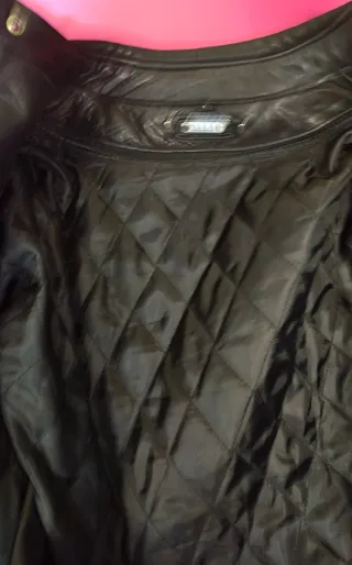 Chaqueta de piel para moto con protecciones