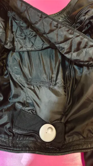 Chaqueta de piel para moto con protecciones