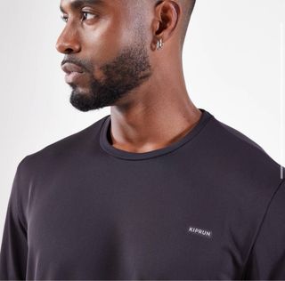 Camiseta Running Transpirable Hombre Negra