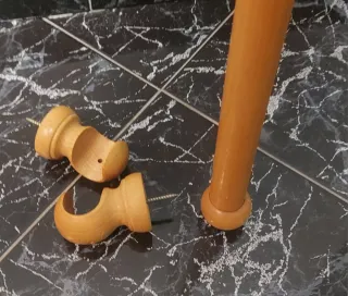 Barra Cortina Madera 2.54m