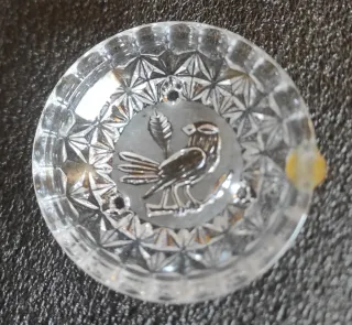 Cenicero Vintage Cristal Pájaro